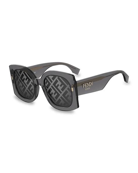 fendi 53mm square logo sunglasses|fendi unisex sunglasses.